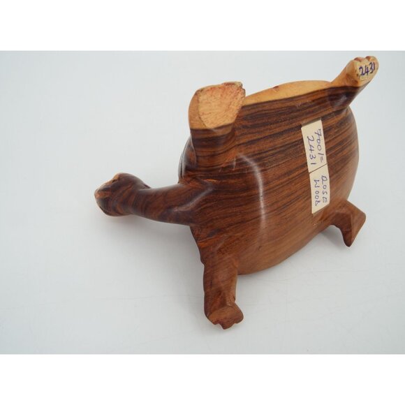 Hand Carved Rosewood Turtle Figurine Sculpture - Picture 10 of 10